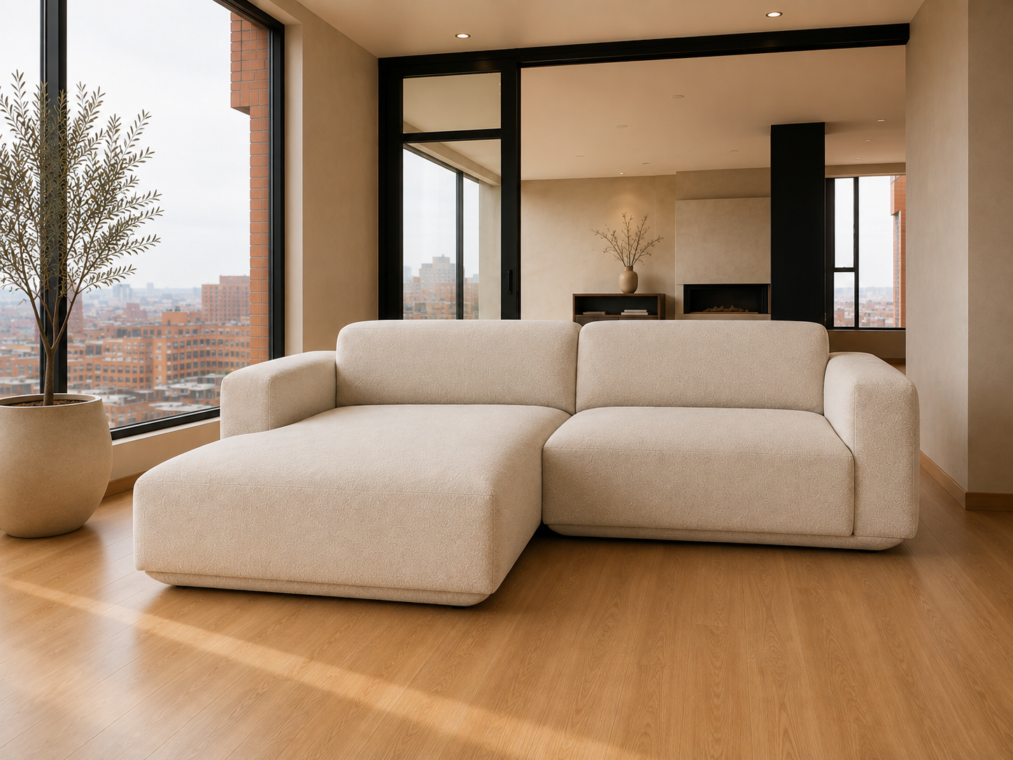 Sofá modular JUMSO13 en un interior contemporáneo